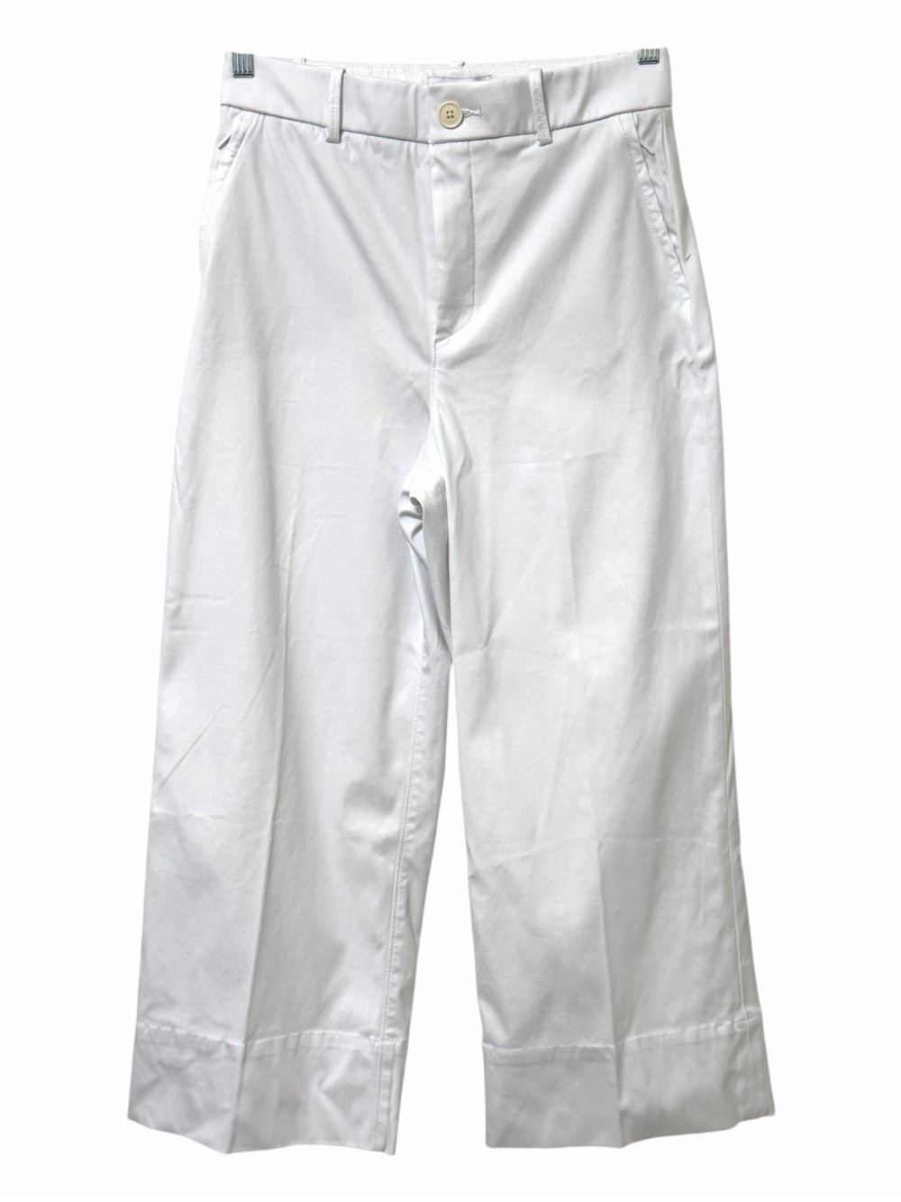 NWT Spanx Wide Leg Crop Pants Women’s Medium White Trousers Stretch Classic